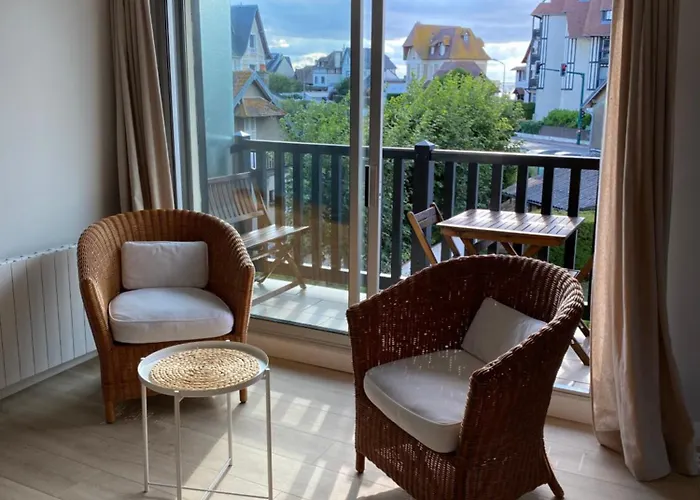 65m2 Avec Balcon Vues Partielles à 150m De La Et Centre, Wifi Et Parking Privé Apartamento Blonville-sur-Mer